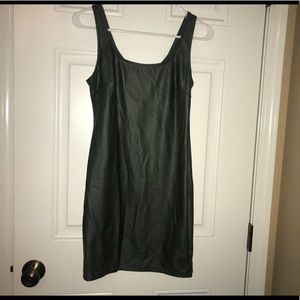 Green Leather Dress
